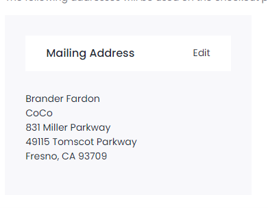 mailing address